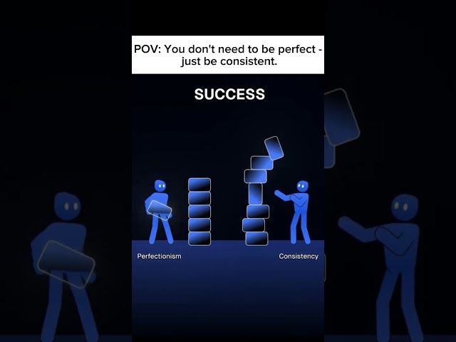 You don’t need to be perfect — just be consistent.#motivation #mindset #selfimprovement