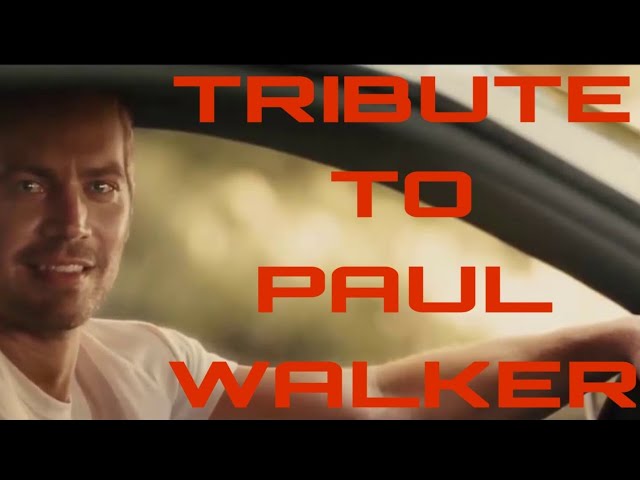 TRIBUTE TO PAUL WALKER | PAUL WILLIAM WALKER A.K.A BRIAN O'CONNER | SEE YOU AGAIN