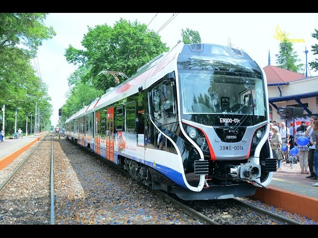 Zespół trakcyjny 39WE Predator. Oficjalne przekazanie dla WKD. Warszawa Grodzisk Mazowiecki Newag