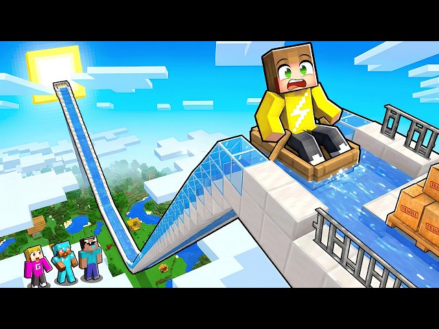 Hoogste Water Glijbaan Ooit In Minecraft (Survival)