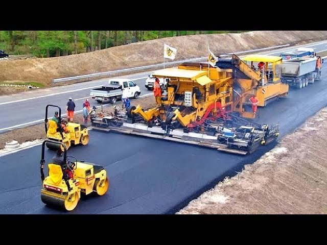 World Amazing Modern Road Construction Machines, Incredible Fastest Asphalt Paving Equipment Machine