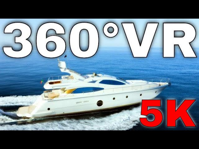 360° VR Vulcano Aeolian Island Harbour Boat Tour Italy Sicily Virtual Reality 5K HD 4K