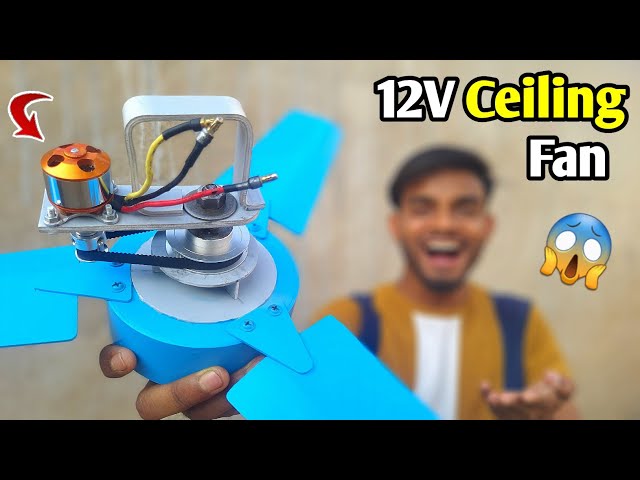 घर पर बनाओ 12 Volt Ceiling Fan 🔥😍 | How To Make 12V Ceiling Fan at Home | AK technical amrit