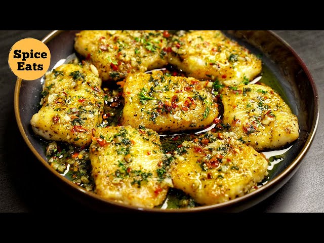 LEMON BUTTER GARLIC FISH RECIPE | GRILLED FISH IN LEMON BUTTER SAUCE