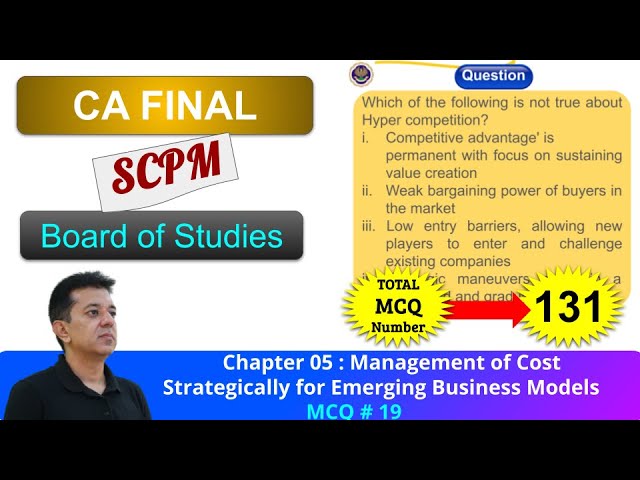 BOS Portal || SCPM ||  Emerging Business Models || MCQ #019 || Hyper competition
