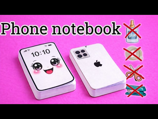 DIY phone notebook|Origami mobile phone notebook|Phone notepad without glue|Mini notebook no glue