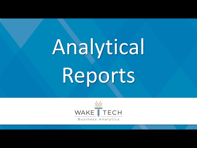 Analytical Reports [BAS 120]