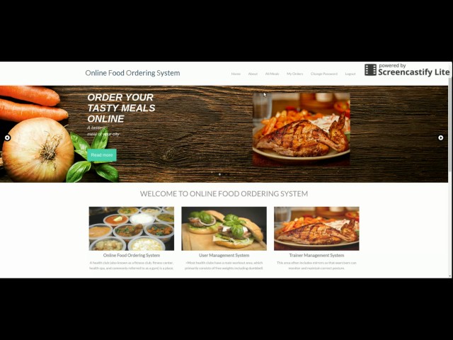 Food Ordering System | PHP and MySQL Project Source Code | PHP MySQL CRUD Project