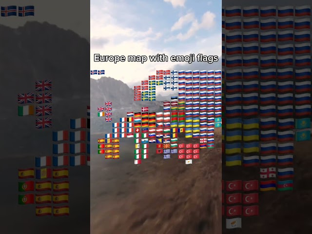 Europe Map With Emoji Flags #shorts