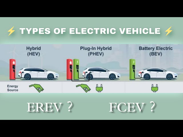 Types of Electric Vehicle | BEV, HEV, PHEV, EREV, FCEV | Blue Steel Automotive