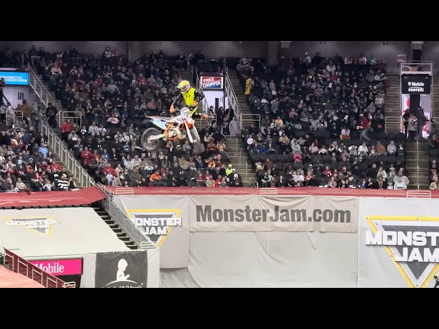 Dirt Bike Stunt Show at Monster Jam | Full Dirt Bike Tricks & Stunts | Max, Mav, and Addie's Adventu