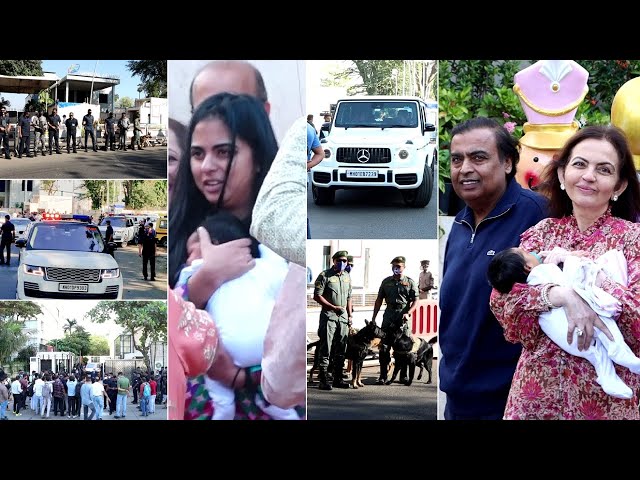 Mukesh Ambani Daughter Isha Ambani Piramal Twin Babies Grand Welcome In India With Insane Security!!