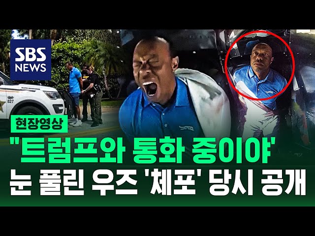 "대통령과 통화" 타이거 우즈 체포된 후 '입을 쩍'…경찰 바디캠 보니 (현장영상) / SBS