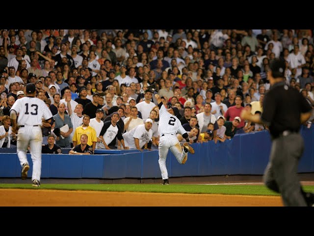 "The Dive", Derek Jeter goes into the stands for an amazing catch