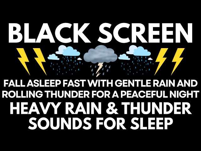 Fall Asleep Fast with Gentle Rain and Rolling Thunder for a Peaceful Night | No Ads - Deep Sleep