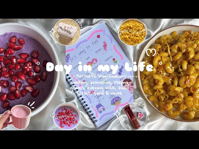 Day in my Life ♡ | Aesthetic vlog 💌| cooking, Journal 🍒🫧🌷 #minivlog #food #weeklyvlog #explore 