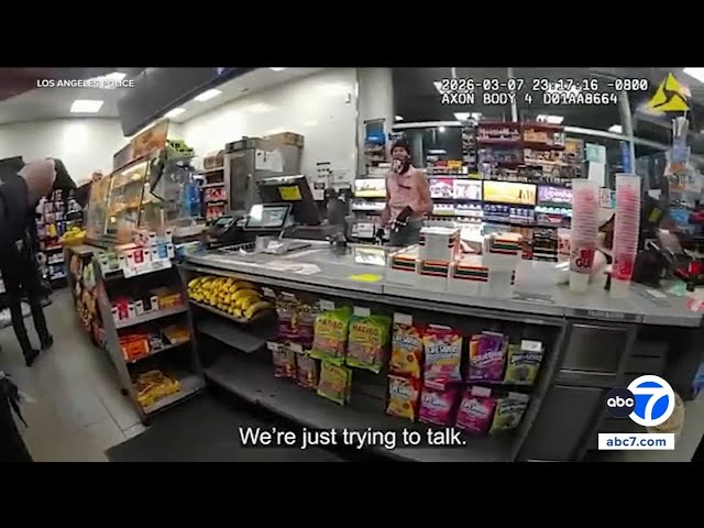 LAPD releases bodycam video weeks after police shot, killed armed robbery suspect at 7-Eleven