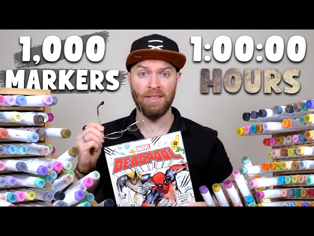 I Used 1,000 Markers for 1,000 Hours (This Nearly Broke Me)