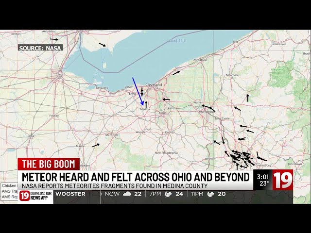 Meteor heard and felt across Ohio and beyond