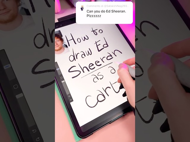 ✨ How to draw Ed Sheeran as a Cartoon