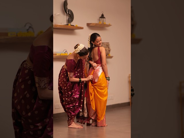 Wearing *NANI* ki *25 YRold* Saree🥹😭in Nauvari *Marathi* Drape by ​⁠@monalishamahapatra #marathi