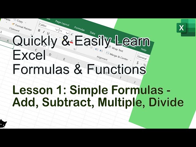 Learn Excel formulas quickly! (Lesson 1 of 4)