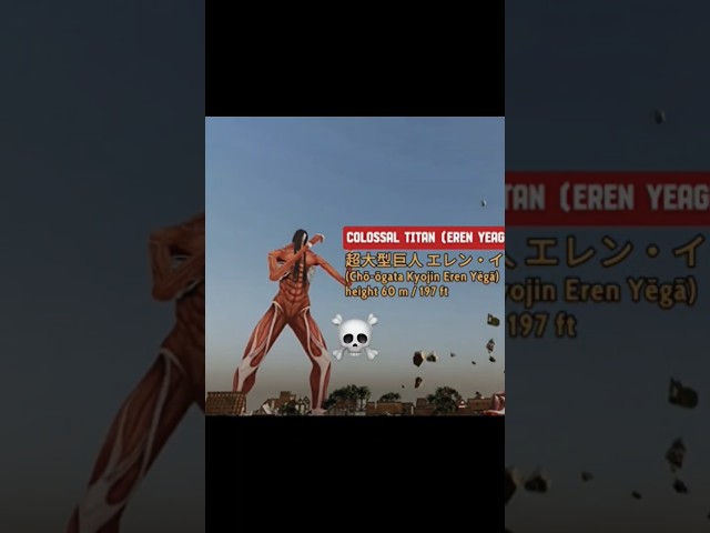 attack on titan titan size scale reveal edit ☠️#aot #animeshorts