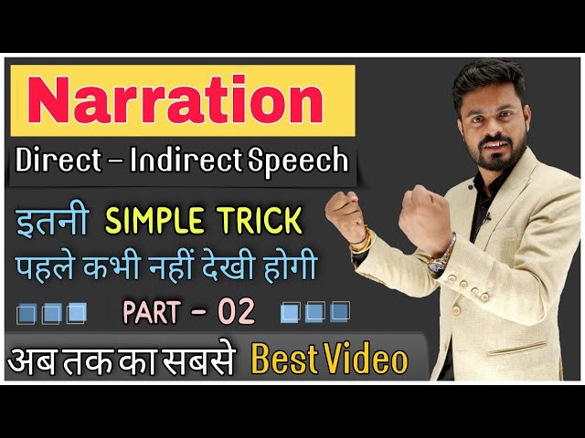 Part- 2 | Direct and Indirect Speech In English Grammar | Narration In English  Reported Speech
