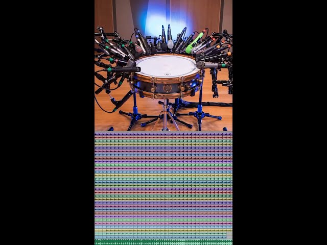 🥁 31 mics on 1 snare drum! 📷 Jacob Dupre & Lynn Fuston