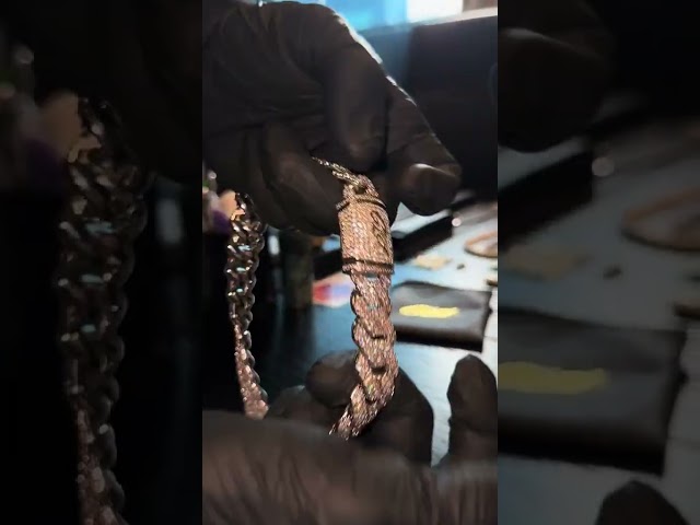 NEW micro Diamond Prong Cuban. 1000+ hand set stones in each chain. Attention to detail always A1