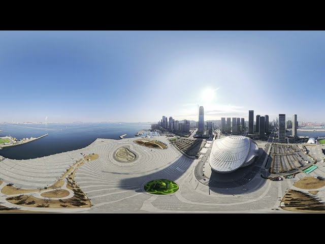 Aerial View | Donggang Fountain, Dalian | antigravity a1 360 video