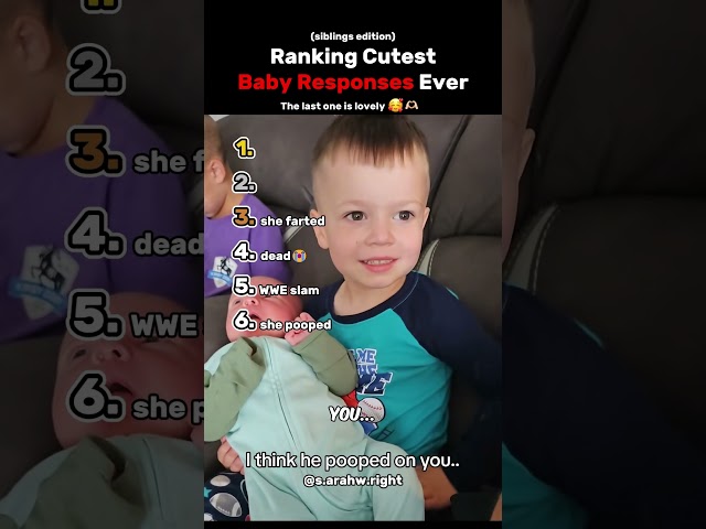 Ranking The Top 6 Cutest Baby Responses Ever (Siblings Edition)