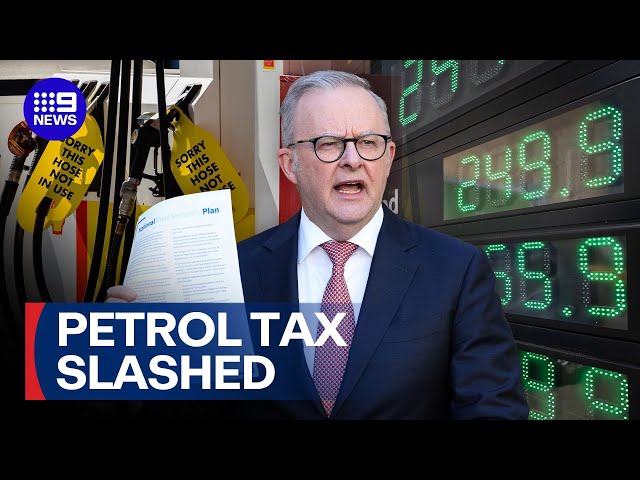 The Federal Government will slash the petrol tax in half | 9 News Australia