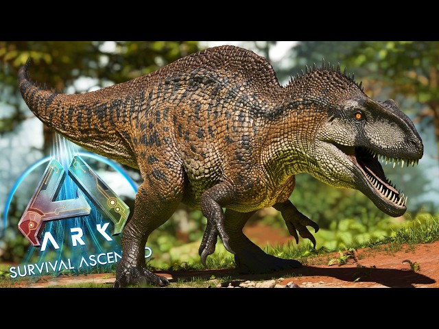Acrocanthosaurus Spotlight | How To Tame | Abilities | Spawn Locations ARK: Ascended