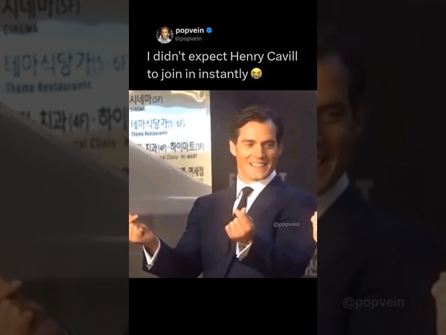 I didn't expect Henry Cavill to join in instantly 😭
