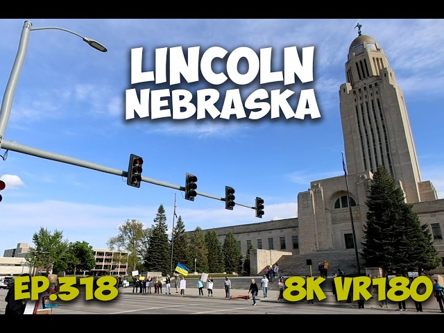Ep.318 Lincoln Nebraska - Protest And Public Expression At The State Capitol 8K VR180 3D Travel