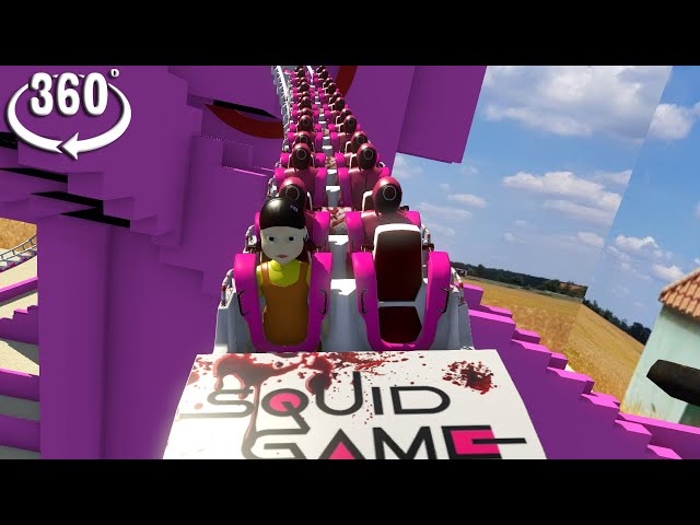 🔴VR 360° Can you now survive Squid Game Stairs Roller Coaster
