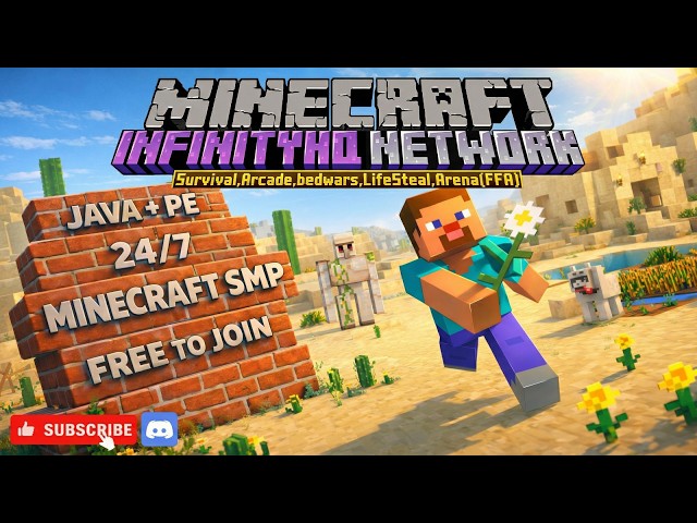 Minecraft SMP LIVE 24/7 | iHQ Broadcast Hindi | 1.21.11 (Java & Bedrock/PE) #minecraft #smp
