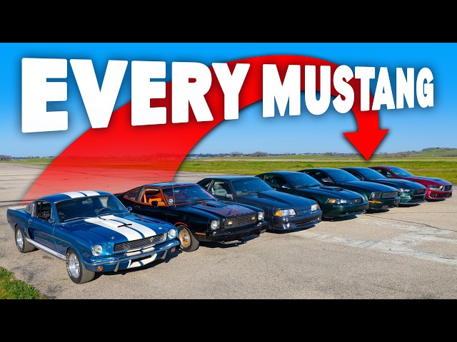 Every Ford Mustang Ever - DRAG RACE