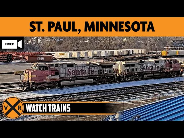 St. Paul, Minnesota, USA | LIVE Train Camera (Fixed View – East)