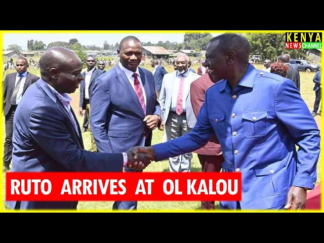 Ruto arrives after Gachagua at Requiem Mass of Ol Kalou MP Kiaraho in Nyandarua