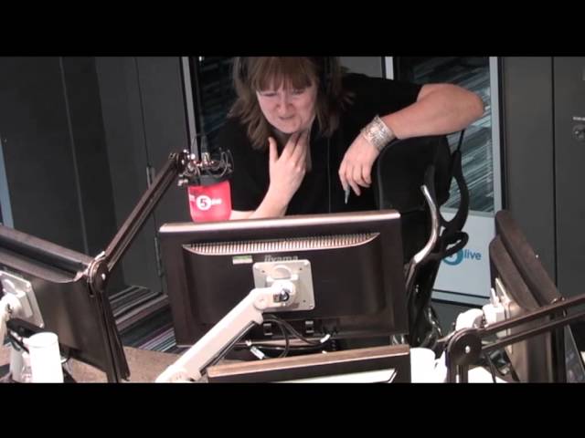 Shelagh Fogarty screams at a mouse in the studio