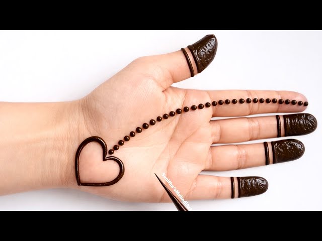 Very Easy Simple Mehndi design | Simple Heart shape Front hand Mehndi design | Mehandi design |Henna