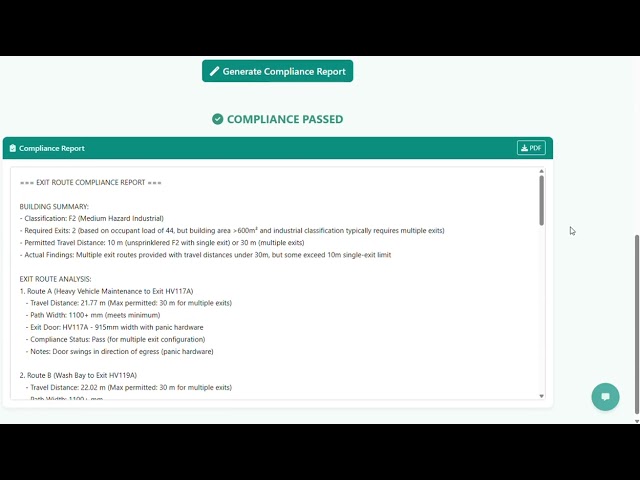 AI-Assisted Building Code Compliance Reviewer -  NBC 2020 Exiting