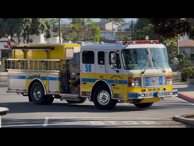 Ventura County Fire Department Engine 50 Responding No-Code to a Fall 