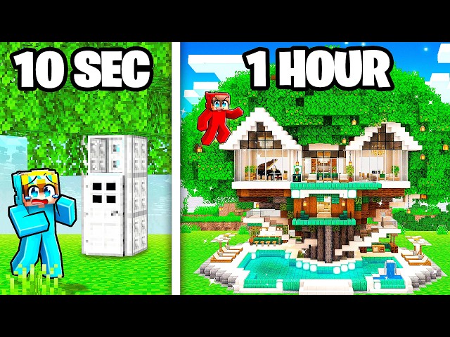 10 Sekunden vs. 1 Stunde: Herausforderung beim Bau eines modernen Baumhauses!