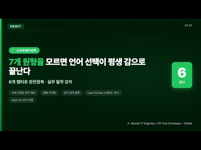 7개 원형을 모르면 언어 선택이 평생 감으로 끝난다 | #NEWIT