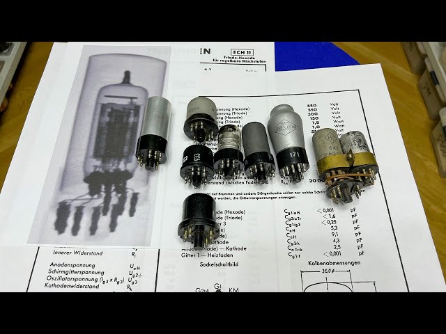 Verschiedene Bauformen der Röhre ECH11