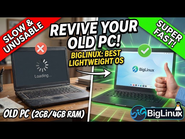 BigLinux: Best Lightweight OS for Old PC (2GB/4GB RAM) 🚀