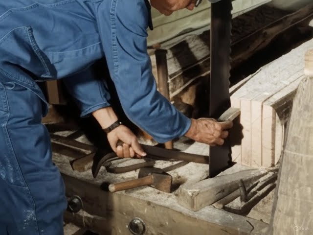 Water Powered Mill: Historic Sawmill in Operation